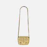 Caterina Bertini Small Crochet Flapover Shoulder Bag in Natural - Big Bag NY
