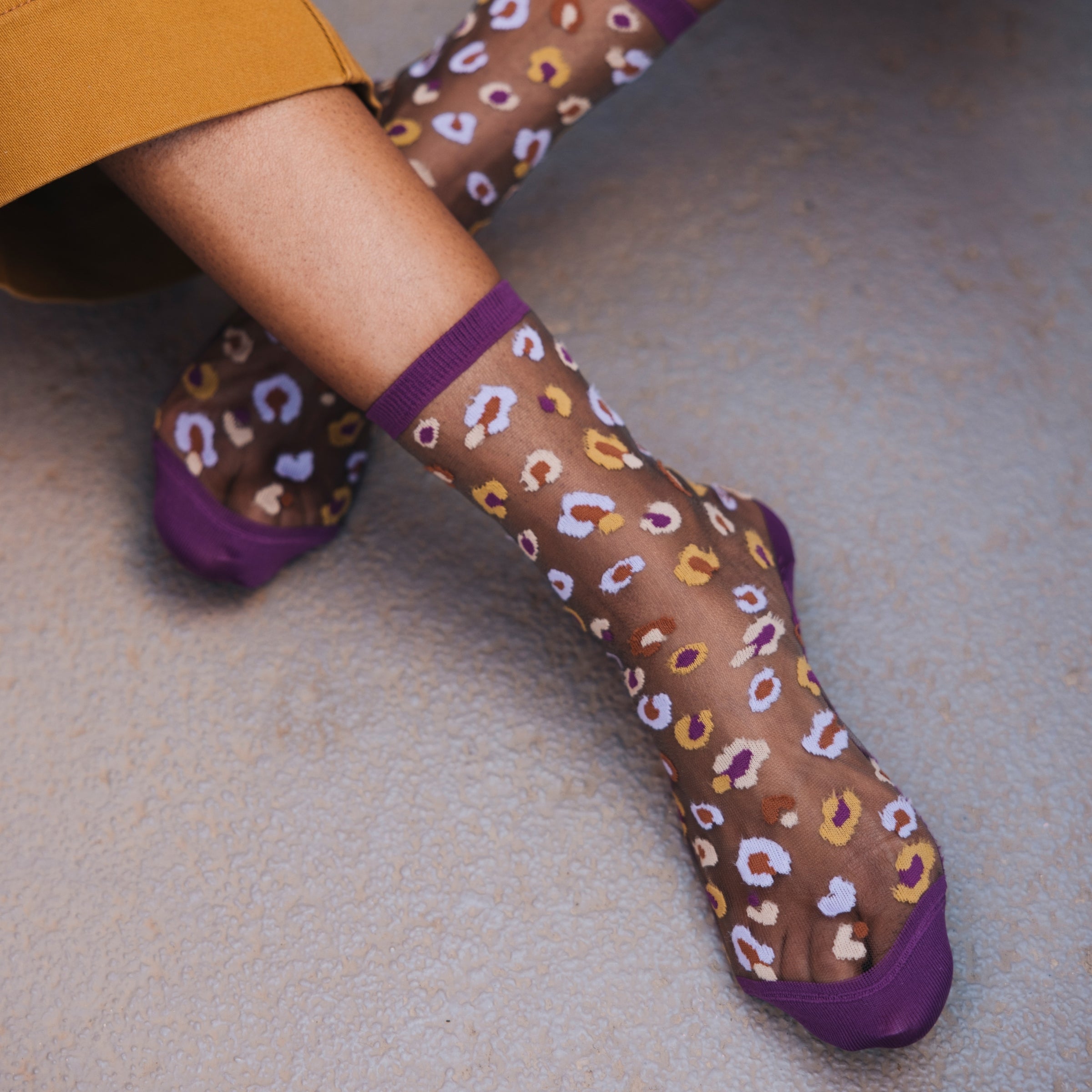 Atelier St Eustache Horseshoe Bend Socks in Prune - Big Bag NY