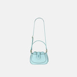 Plinio Visona Small Whip Stitched Shoulder Hobo Bag with Outer Pocket in Cristallo - Big Bag NY