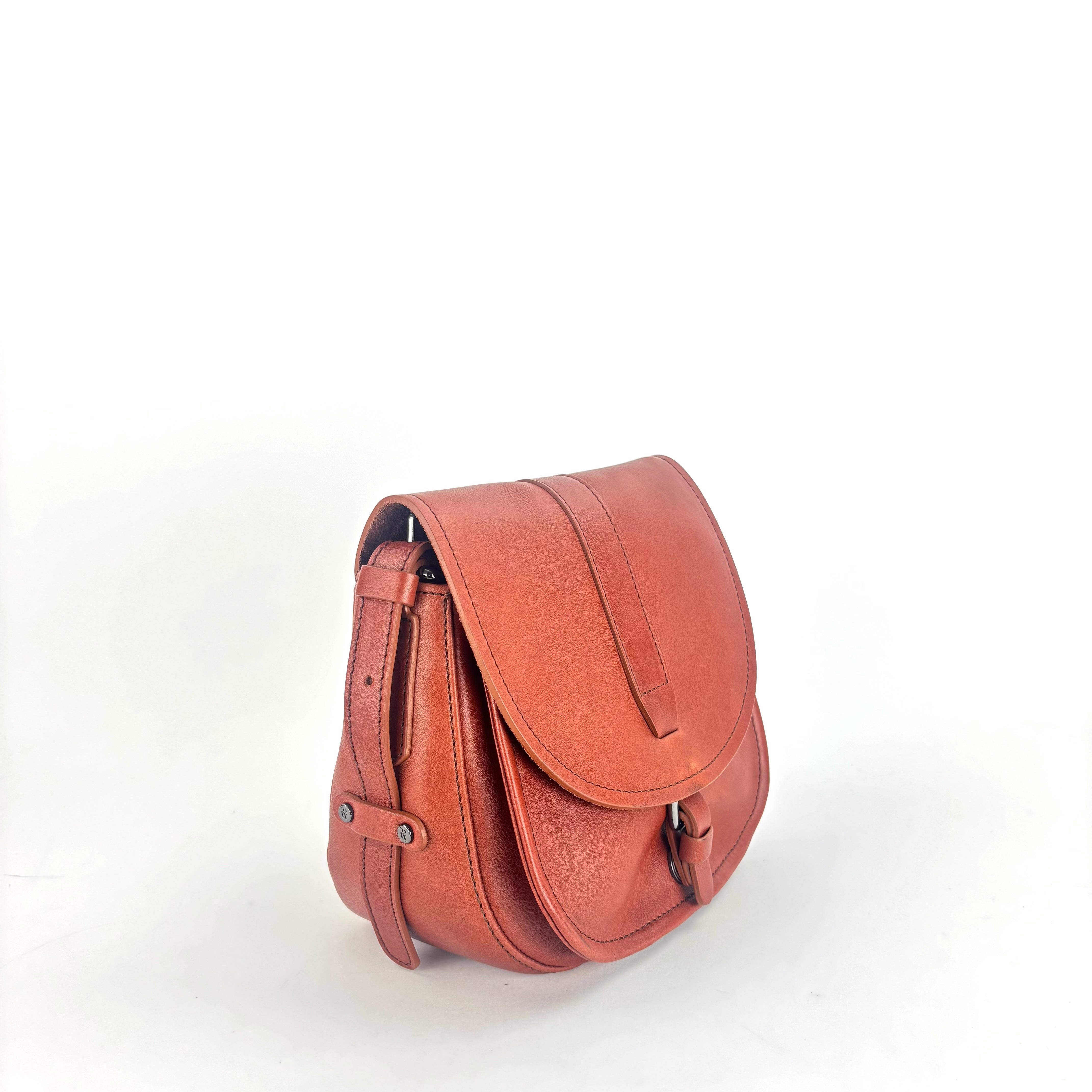 Medium Tuscan Leather Saddle Bag Cognac - Big Bag NY