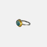 Small Blue Kyanite Crescent Rim Ring