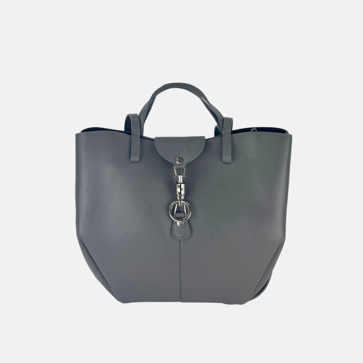 Angi Venezia Double Handle Large Tote with Flap Lock - Big Bag NY