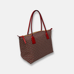 Roberta Pieri Robertina Small Tote in Tatami Print Rubino - Big Bag NY