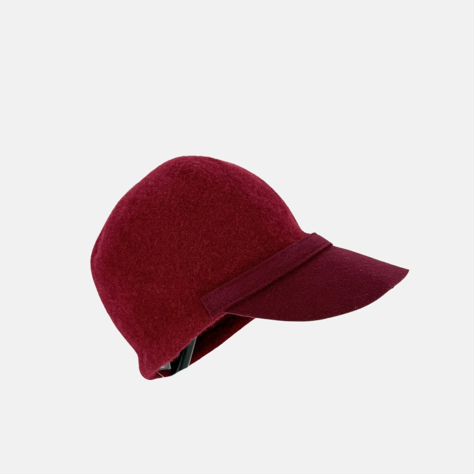 Julie Dubois BASEBALL Wool Cap Style Hat in Burgundy - Big Bag NY
