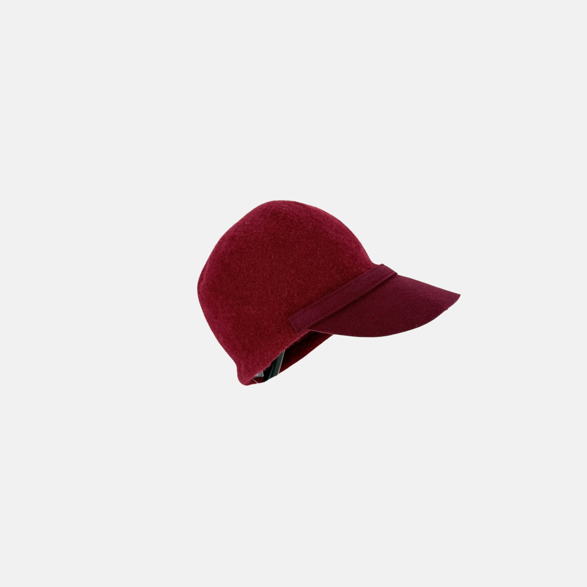 Julie Dubois BASEBALL Wool Cap Style Hat in Burgundy - Big Bag NY