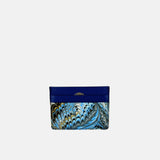 Riccardo Luci Marble Leather Credit Card Holder Navy Mix - Big Bag NY