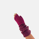 Wool Two Tone Fingerless Gloves