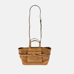Gianni Chiarini Belty Medium Suede Tote in Cognac - Big Bag NY