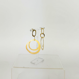 Large Interlocking Circles Post Hoops Earrings
