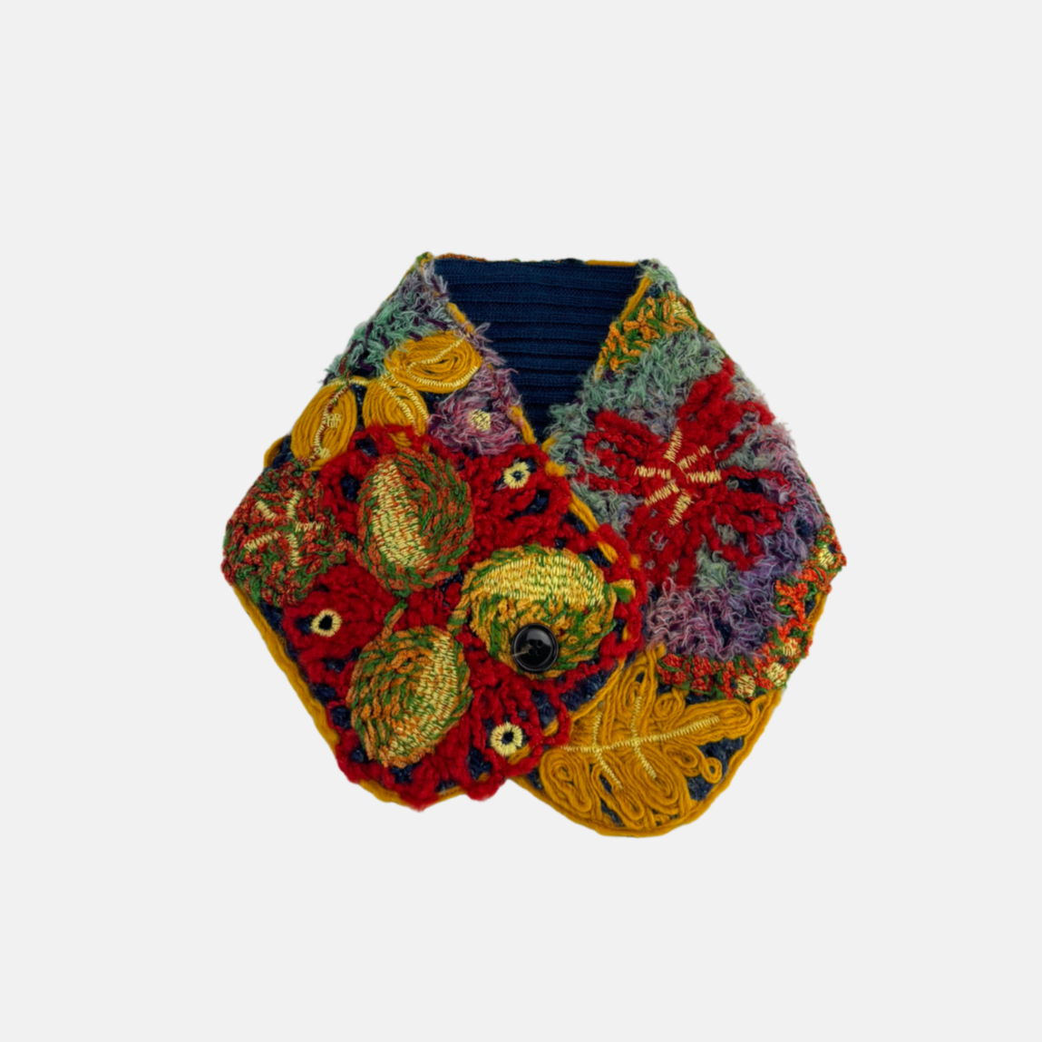 Fuga Fuga Reversible Hand Embroidered Muffler - Big Bag NY