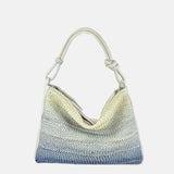 Reptile's House Soul Ombre Woven Shoulder Bag in Blue - Big Bag NY