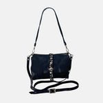 Campomaggi ELGA Studded Medium Flap Shoulder Bag in Black - Big Bag NY