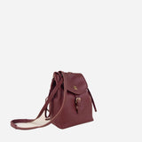 Burgundy Rossi Mini Convertible Backpack - Big Bag NY