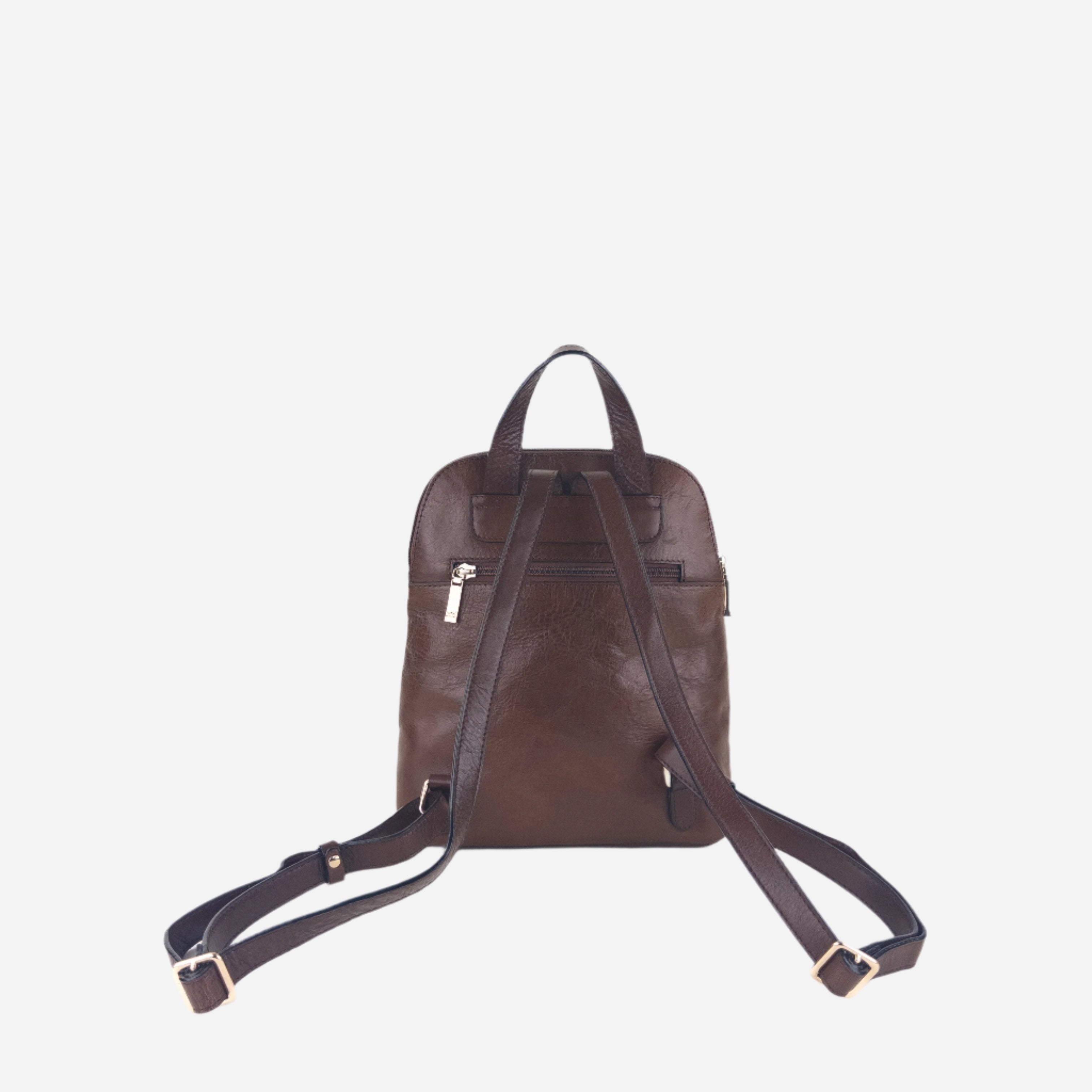 Cognac Marta Ponti Mini Leather Backpack - Big Bag NY