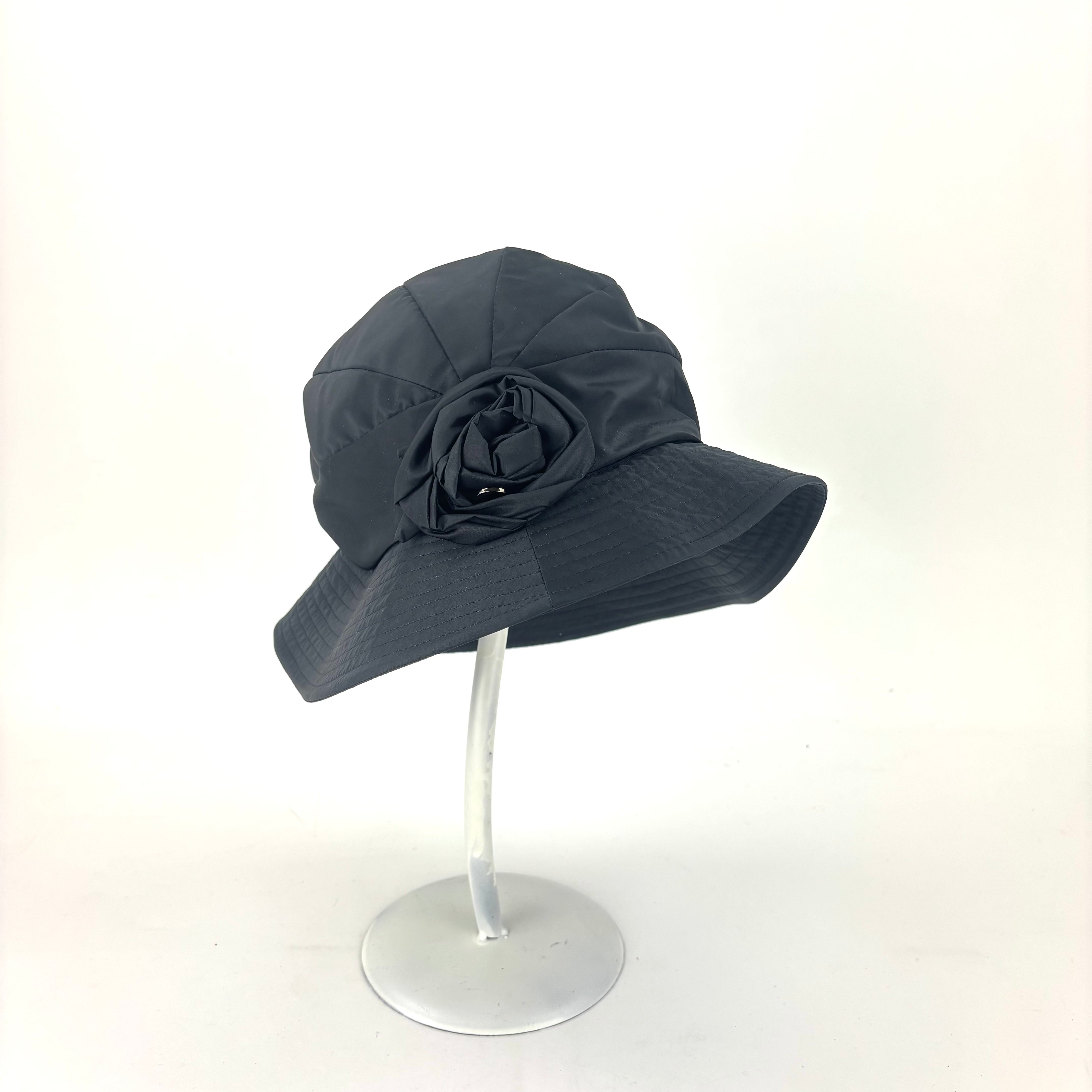 Rain Hat with Flower Detail