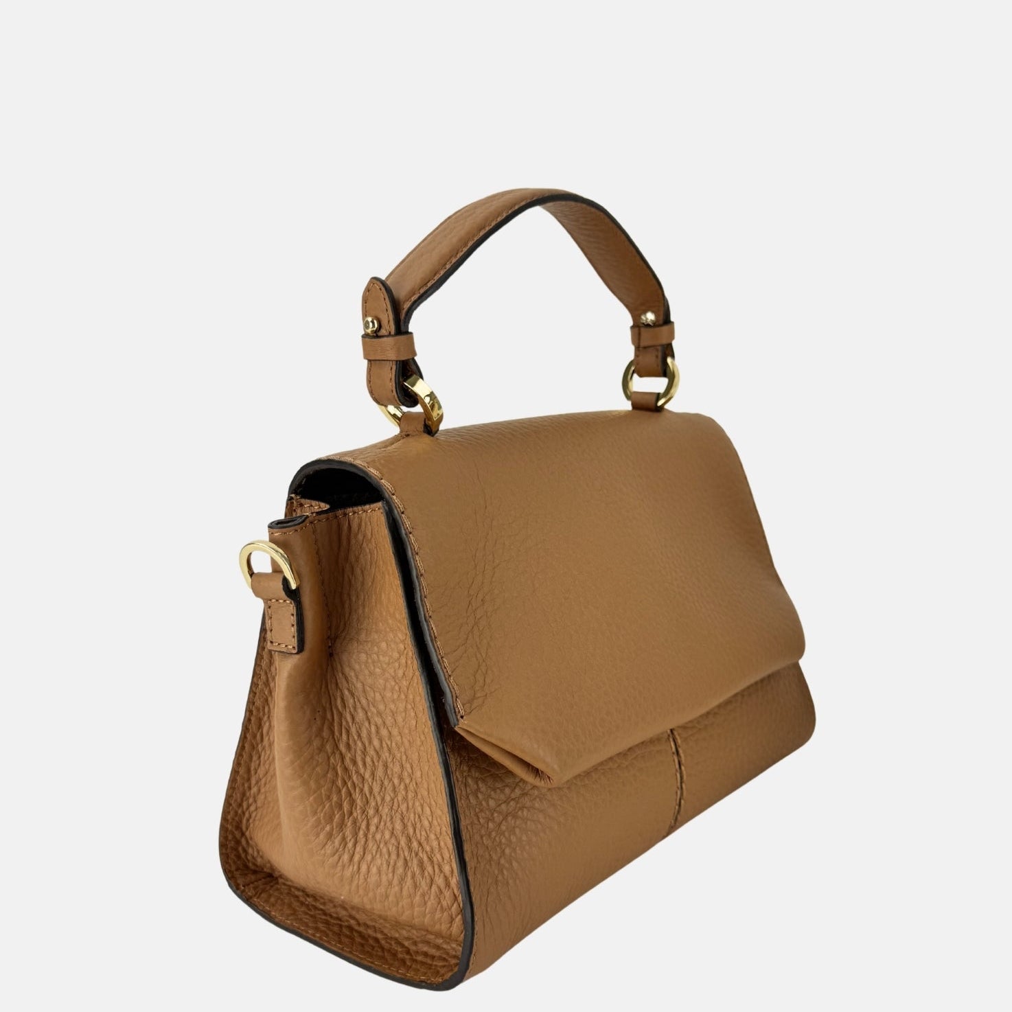 LORISTELLA MURIEL Convertible Top Handle Bag in Cuoio - Big Bag NY