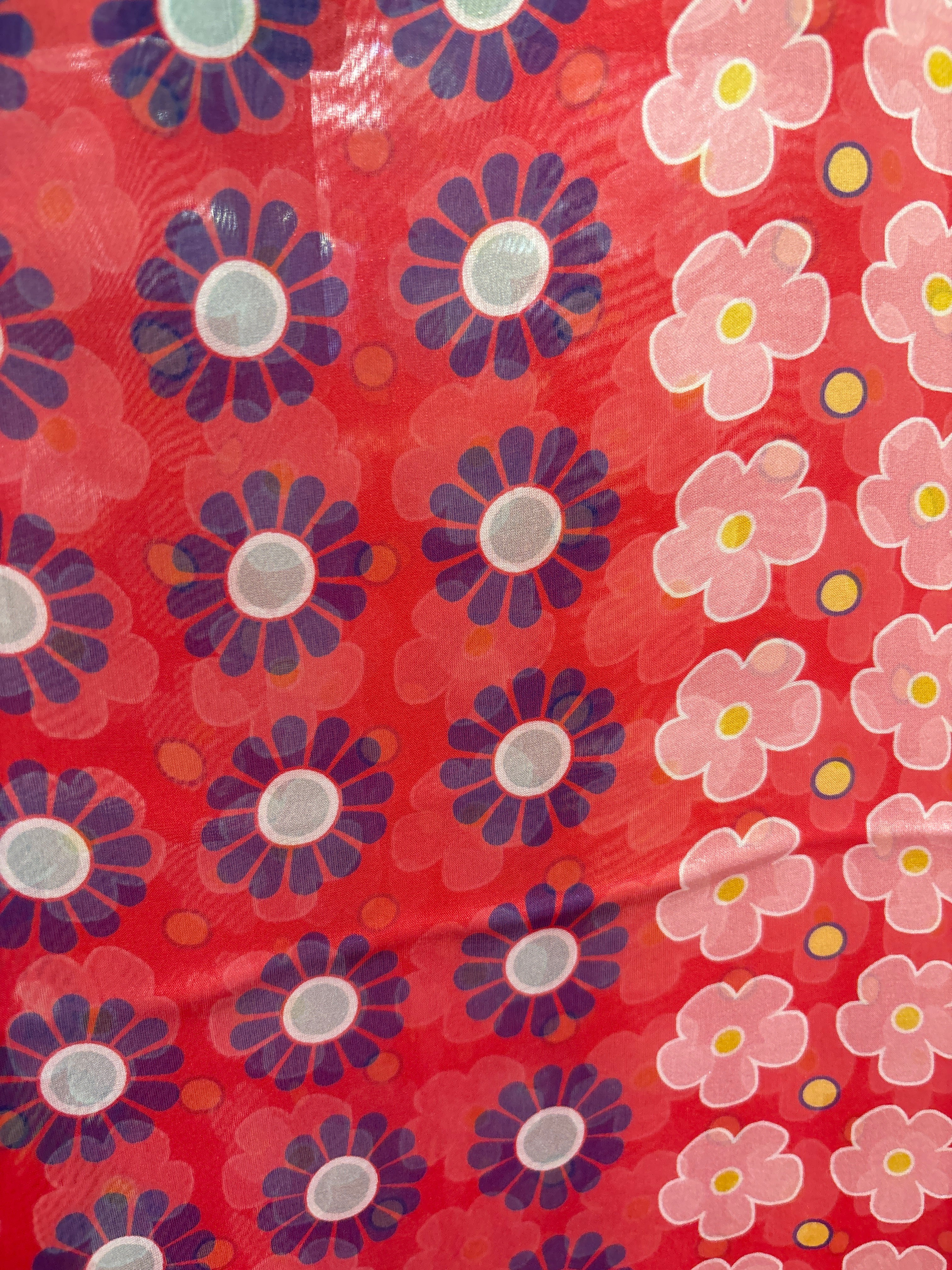 Barbieri Daisy Silk Scarf Fuchsia - Big Bag NY
