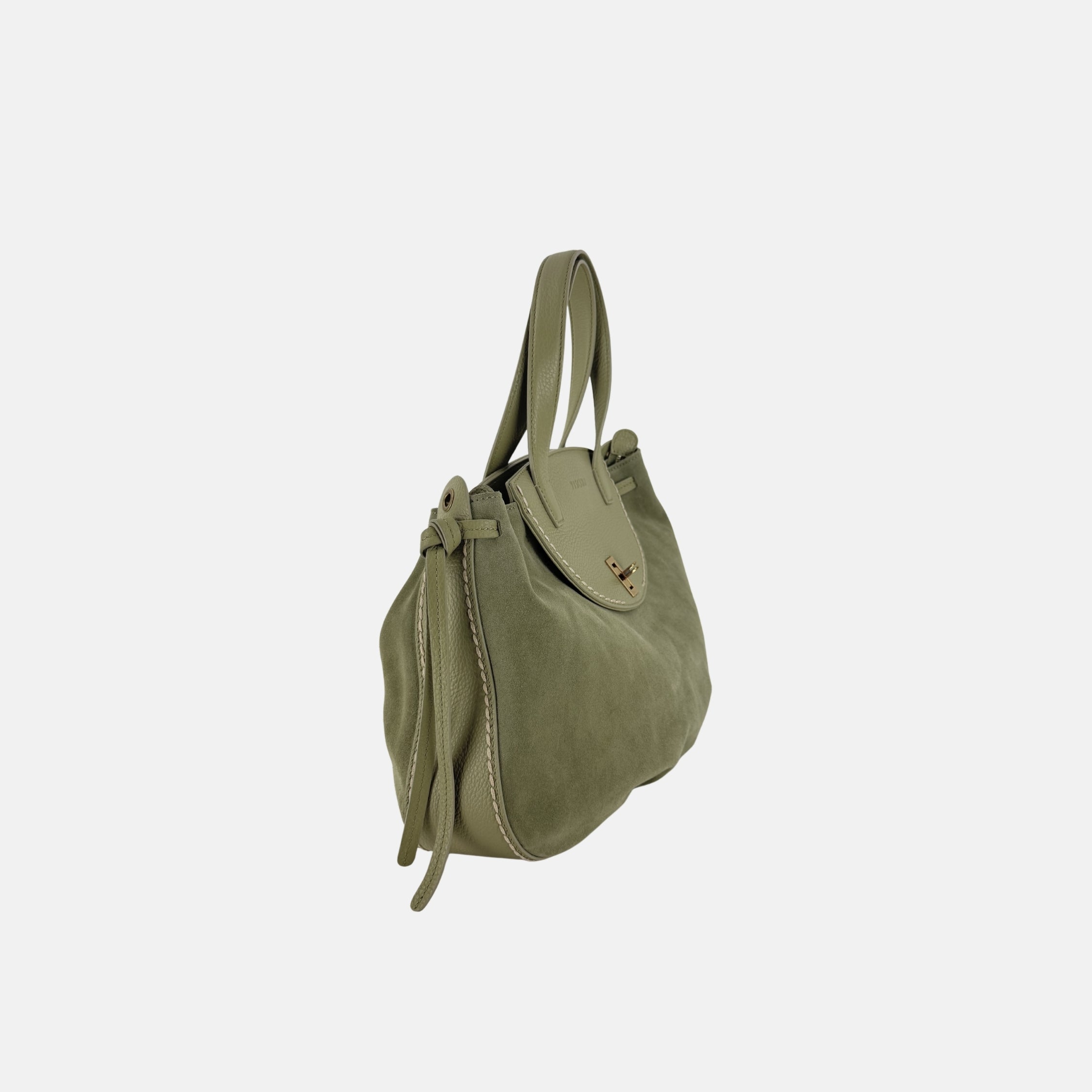 VISONA Medium City Handbag in Olive - Big Bag NY