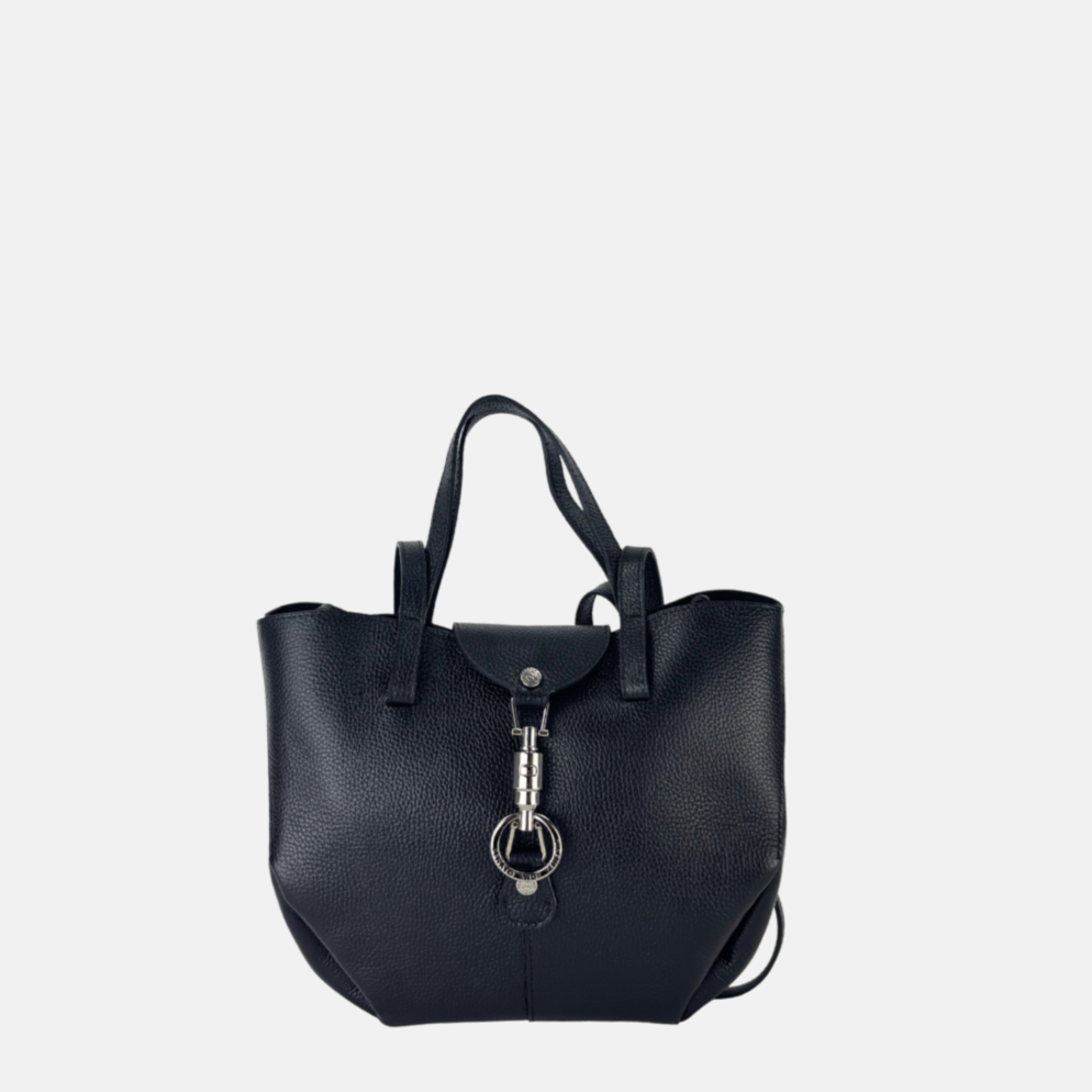 Angi Venezia Double Handle Medium Tote with Flap Lock - Big Bag NY