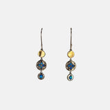 Ithil Three Tiered Opal Cross Dangle Earrings - Big Bag NY
