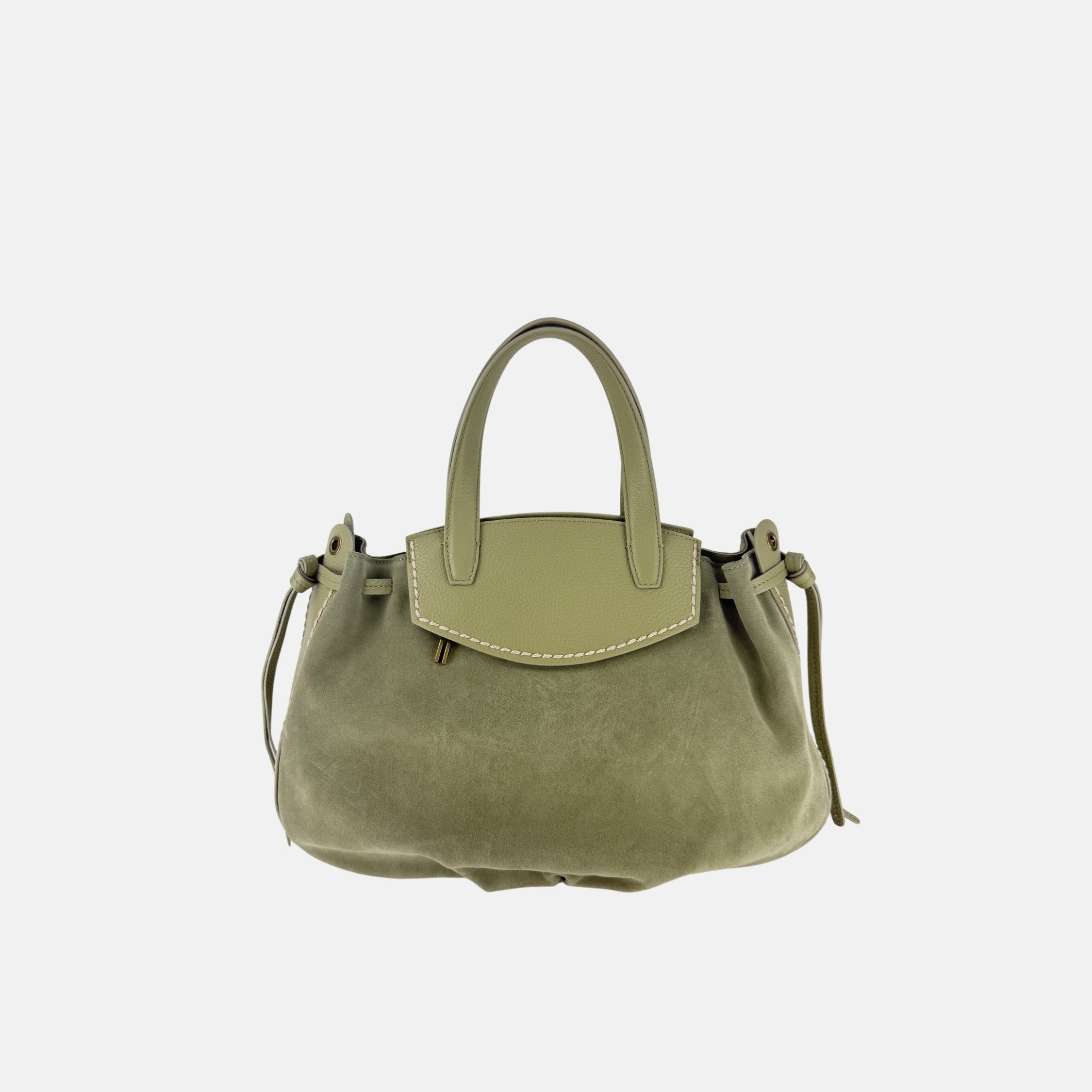 VISONA Medium City Handbag in Olive - Big Bag NY