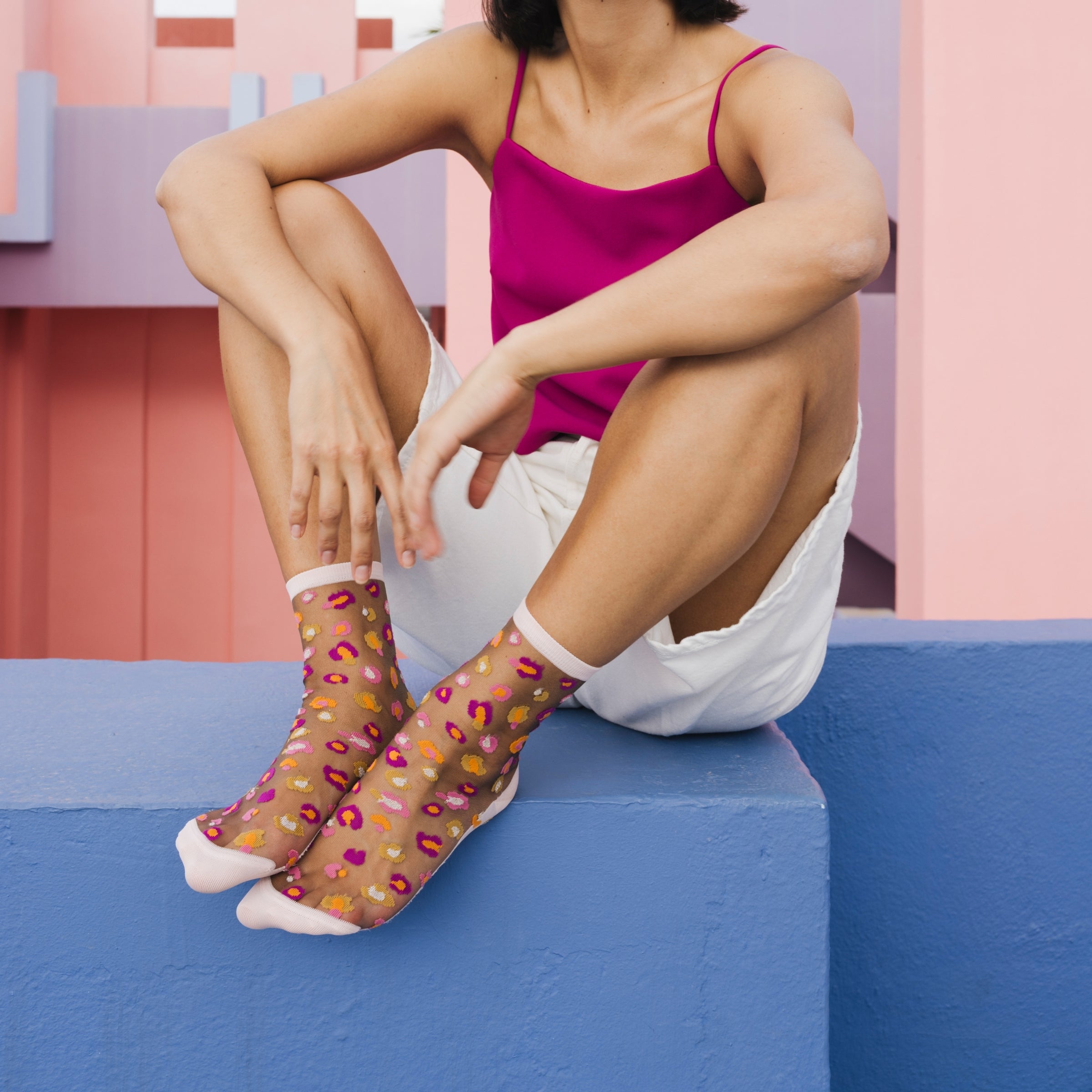 Atelier St Eustache Horseshoe Bend Socks in Pink - Big Bag NY