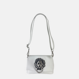 Angi Venezia Leo Lion Head Small Flap Crossbody Clutch - Big Bag NY