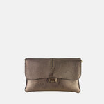 LORISTELLA Clea Small Double Pocket Satchel in Bronze - Big Bag NY
