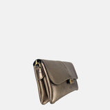 LORISTELLA Clea Small Double Pocket Satchel in Bronze - Big Bag NY