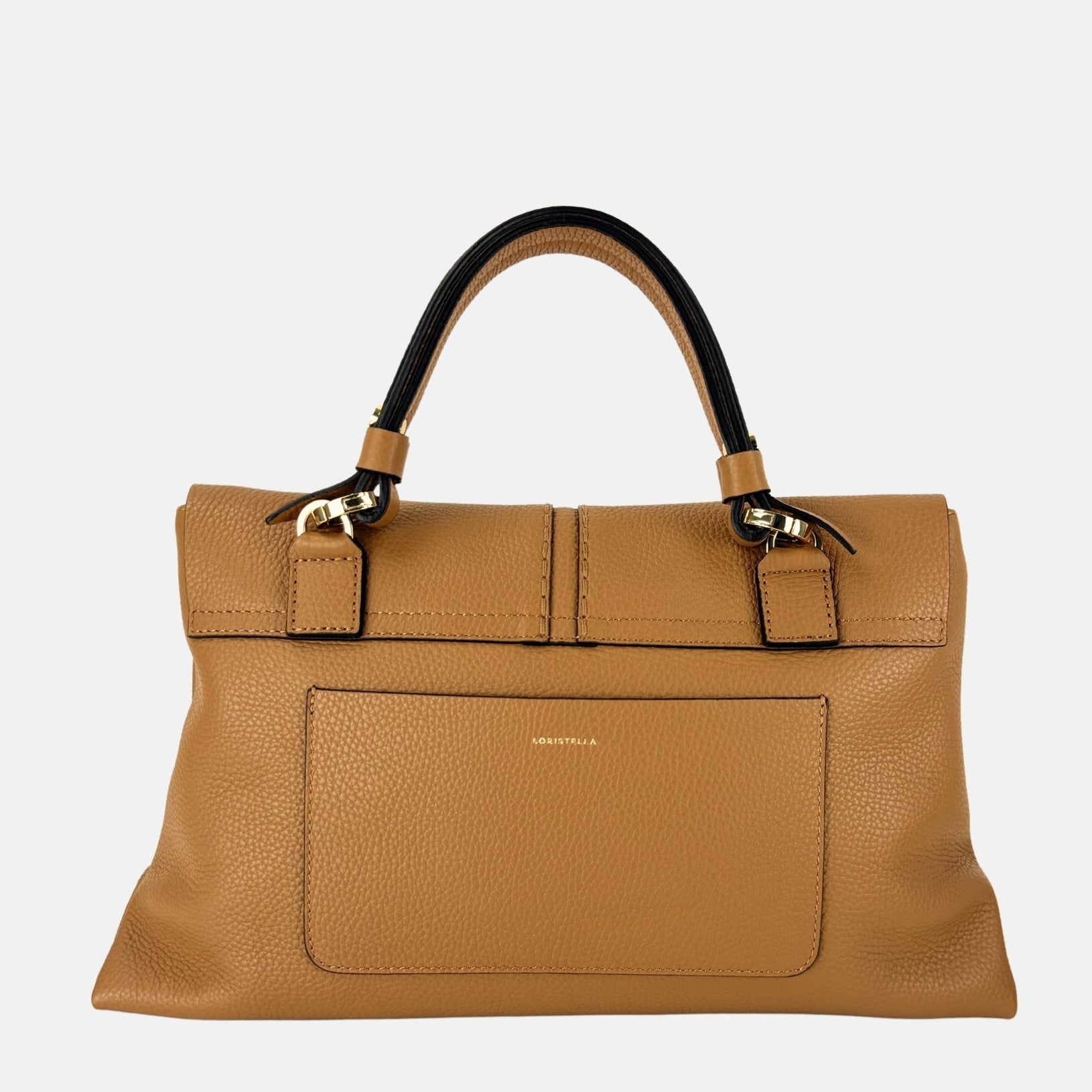 LORISTELLA Kendall Satchel Bag in Cuoio - Big Bag NY