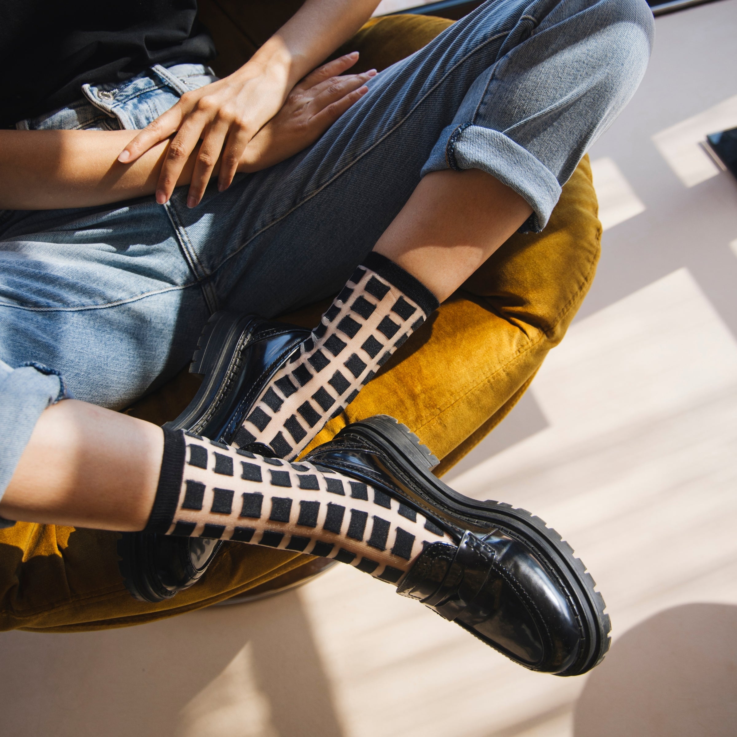 Atelier St Eustache Ginza Sock in Black - Big Bag NY