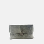 LORISTELLA Clea Small Double Pocket Satchel in Pewter - Big Bag NY