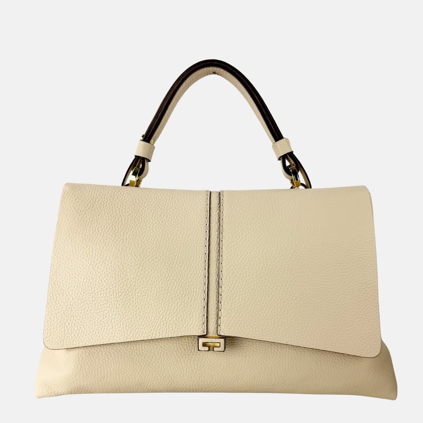 LORISTELLA Kendall Satchel Bag in Vanilla - Big Bag NY
