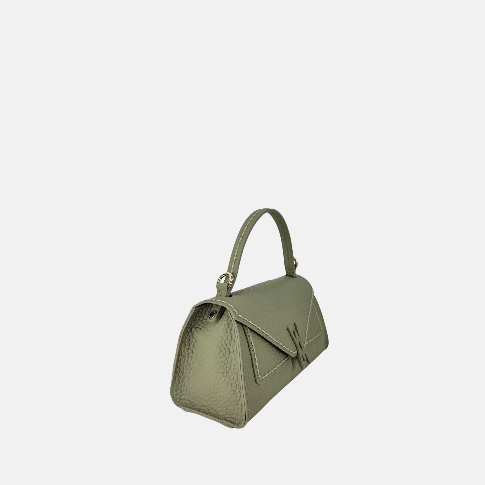 Plinio Visona Valentina Small Envelope Flap Bag in sage - Big Bag NY