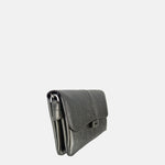 LORISTELLA Clea Small Double Pocket Satchel in Pewter - Big Bag NY