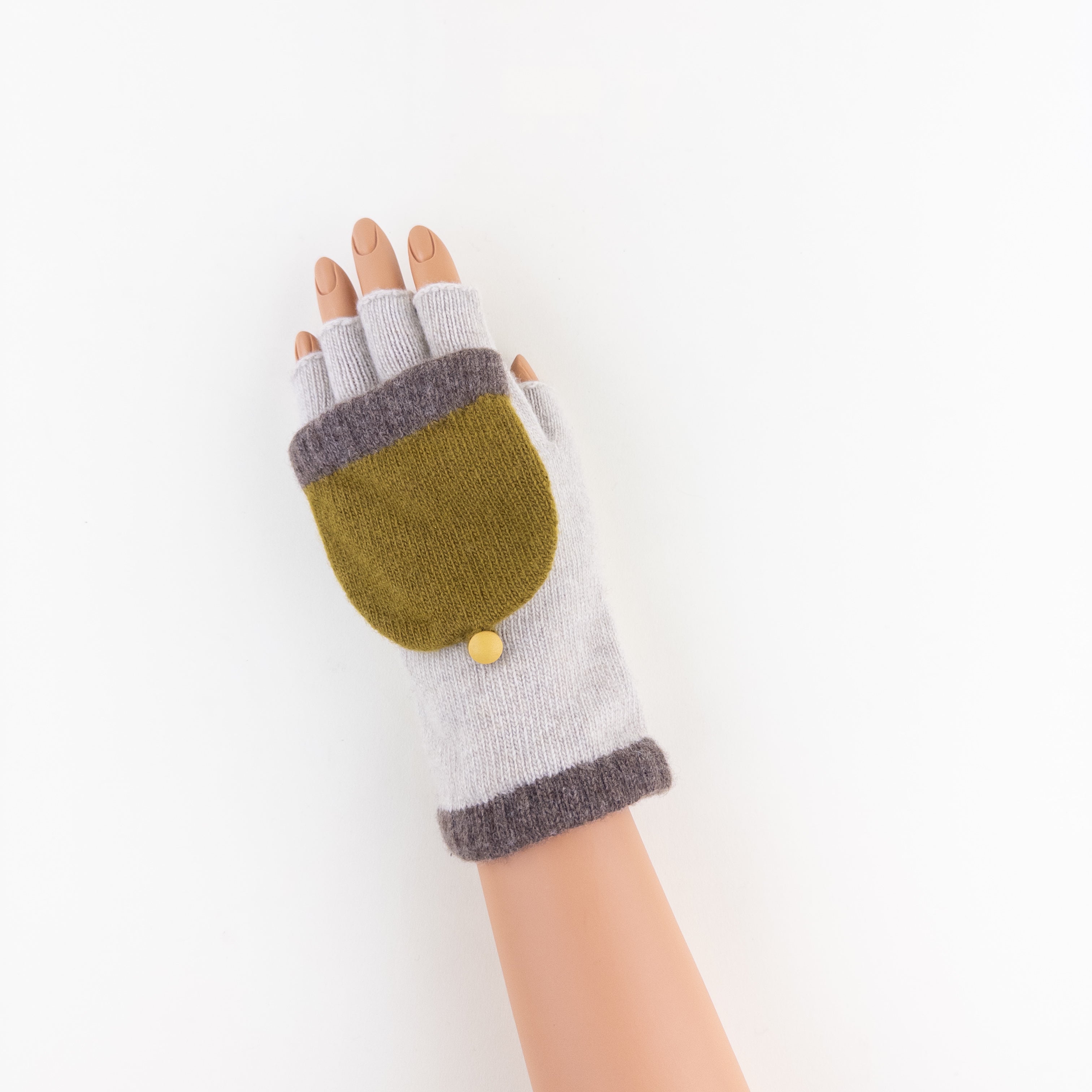 Santacana Short Fingerless Glove with Hood in Olive - Big Bag NY