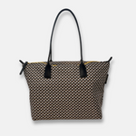 Robertina Large Tote in Tatami Print Black - Big Bag NY