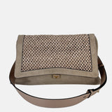 LORISTELLA Kendall Raffia and Suede Satchel Bag - Big Bag NY