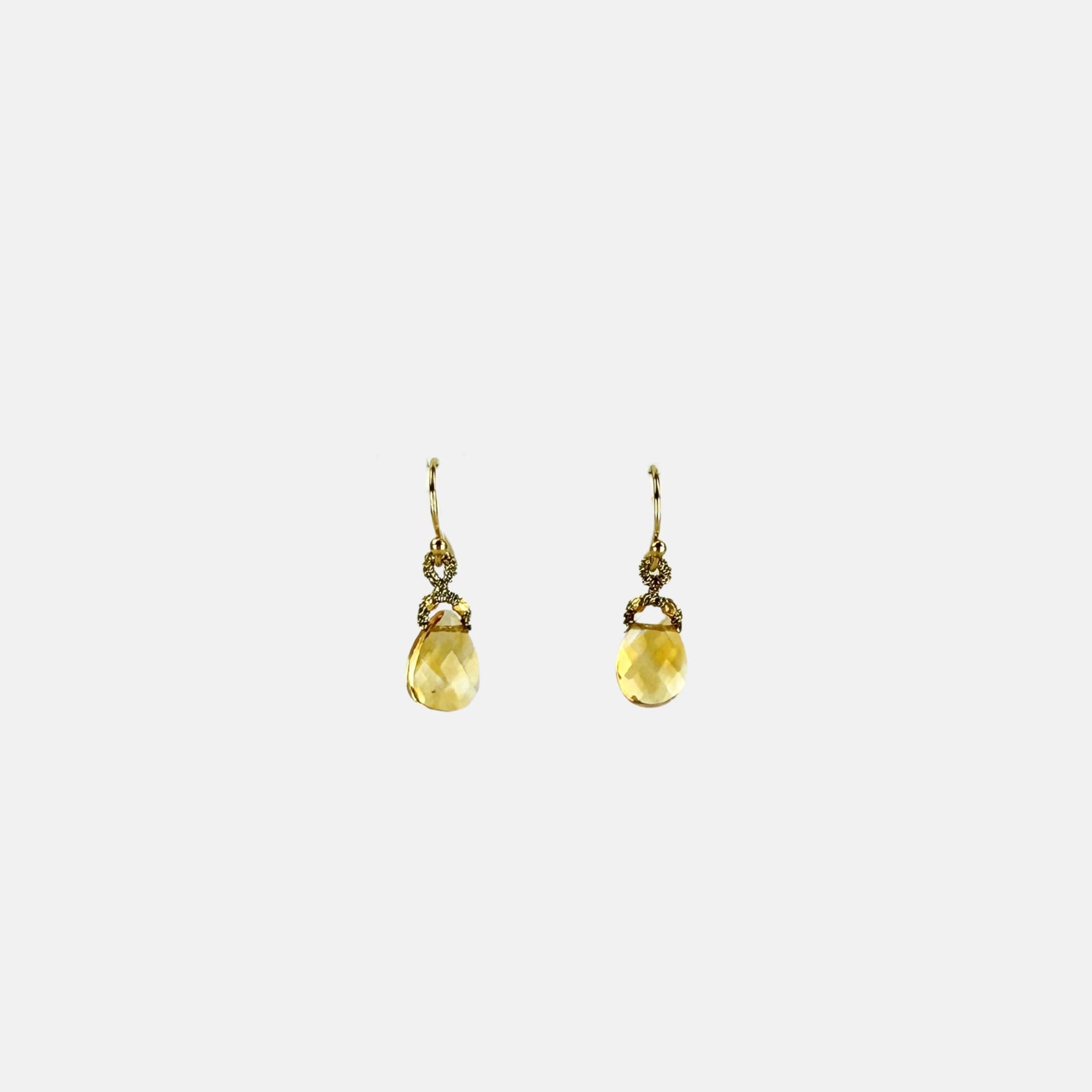 Danielle Welmond Woven Citrine Quartz Drop Earrings - Big Bag NY