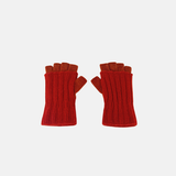 Wool Two Tone Fingerless Gloves