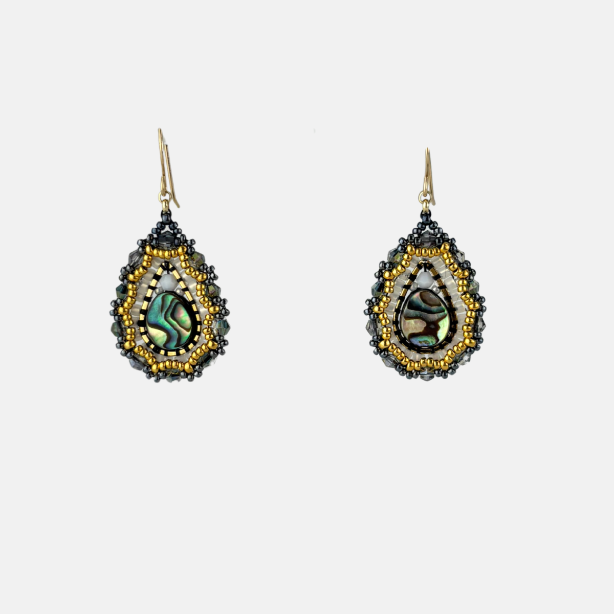 Miguel Ases Abalone Teardrop Earrings - Big Bag NY