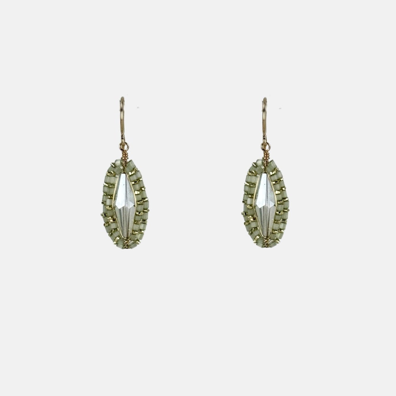 Dana Kellin Sage Mix Almond Drop Earrings - Big Bag NY
