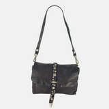 Campomaggi ELGA Studded Medium Flap Shoulder Bag in Brown - Big Bag NY