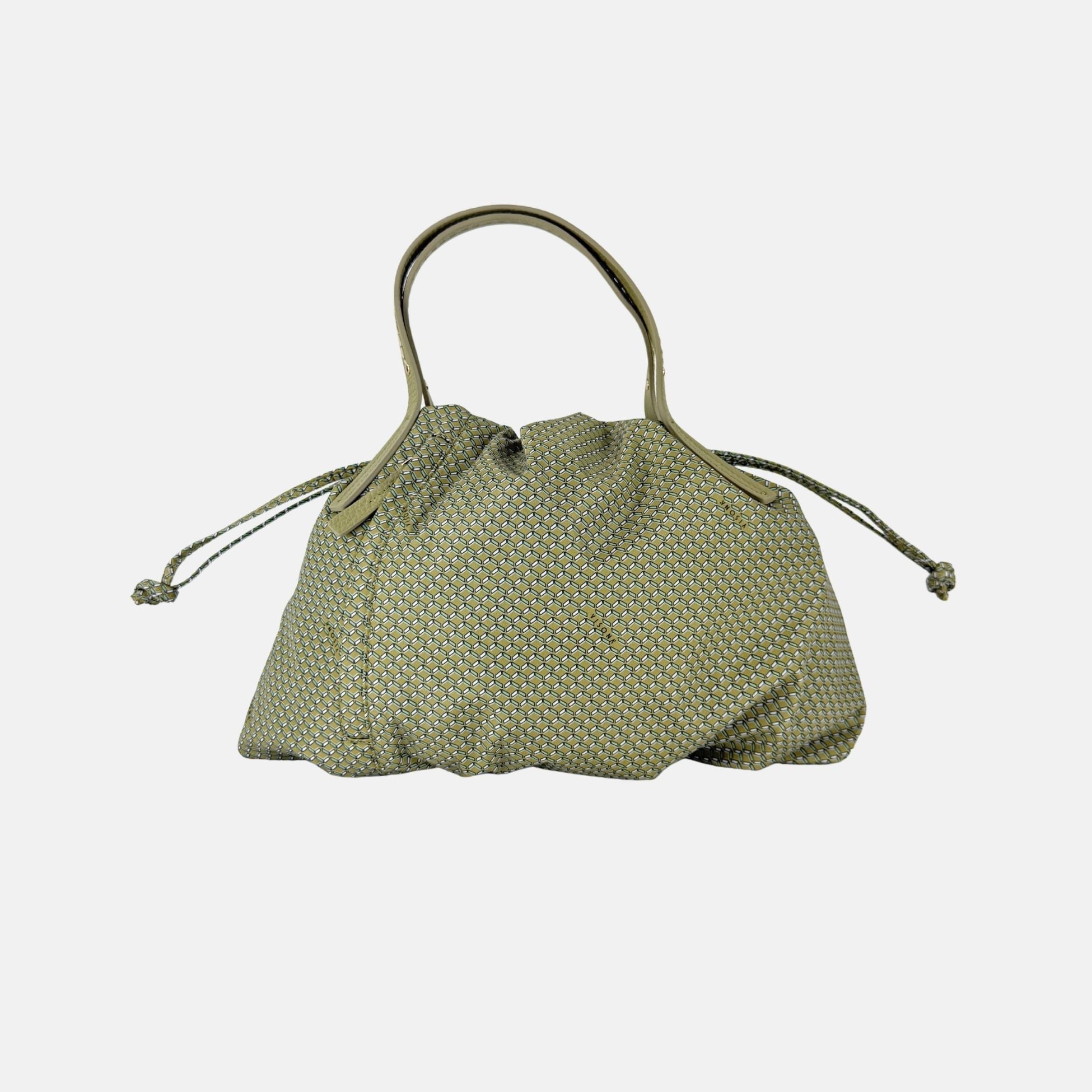 PLINIO Drawstring Tote with Crossbody Strap in Vert - Big Bag NY