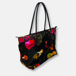 Roberta Pieri Robertina Large Tote in Flower Print Black - Big Bag NY