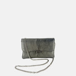 LORISTELLA Clea Small Double Pocket Satchel in Pewter - Big Bag NY