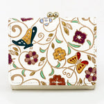 Butterflies and Golden Flowers Small Gamaguchi Trifold Wallet - Big Bag NY