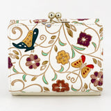 Butterflies and Golden Flowers Small Gamaguchi Trifold Wallet - Big Bag NY