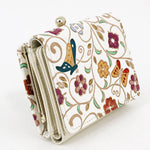 Butterflies and Golden Flowers Small Gamaguchi Trifold Wallet - Big Bag NY