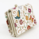 Butterflies and Golden Flowers Small Gamaguchi Trifold Wallet - Big Bag NY
